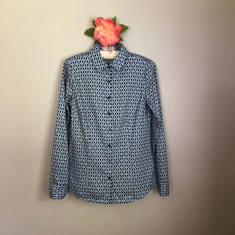 Van Heusen Shirt Button Down Geometric Print Sz XS